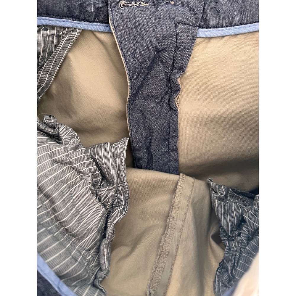 Banana Republic Gavin Straight Fit Chinos Mens 38x32 Khaki Tan 100% Cotton Pants - Picture 4 of 15